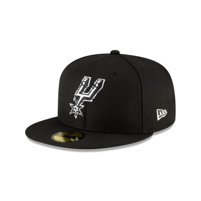 Sapca New Era San Antonio Spurs NBA Pixel 59FIFTY Fitted - Negrii